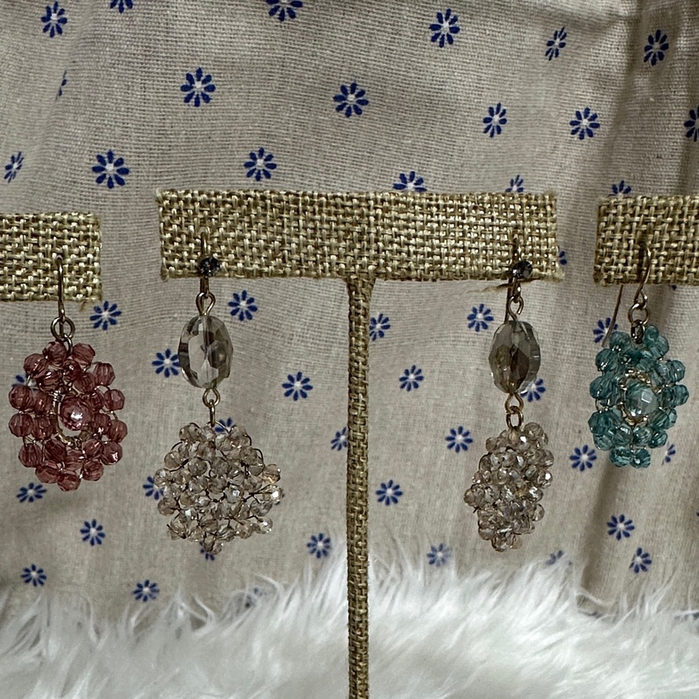 Elegant Crystal Drop Earrings Set